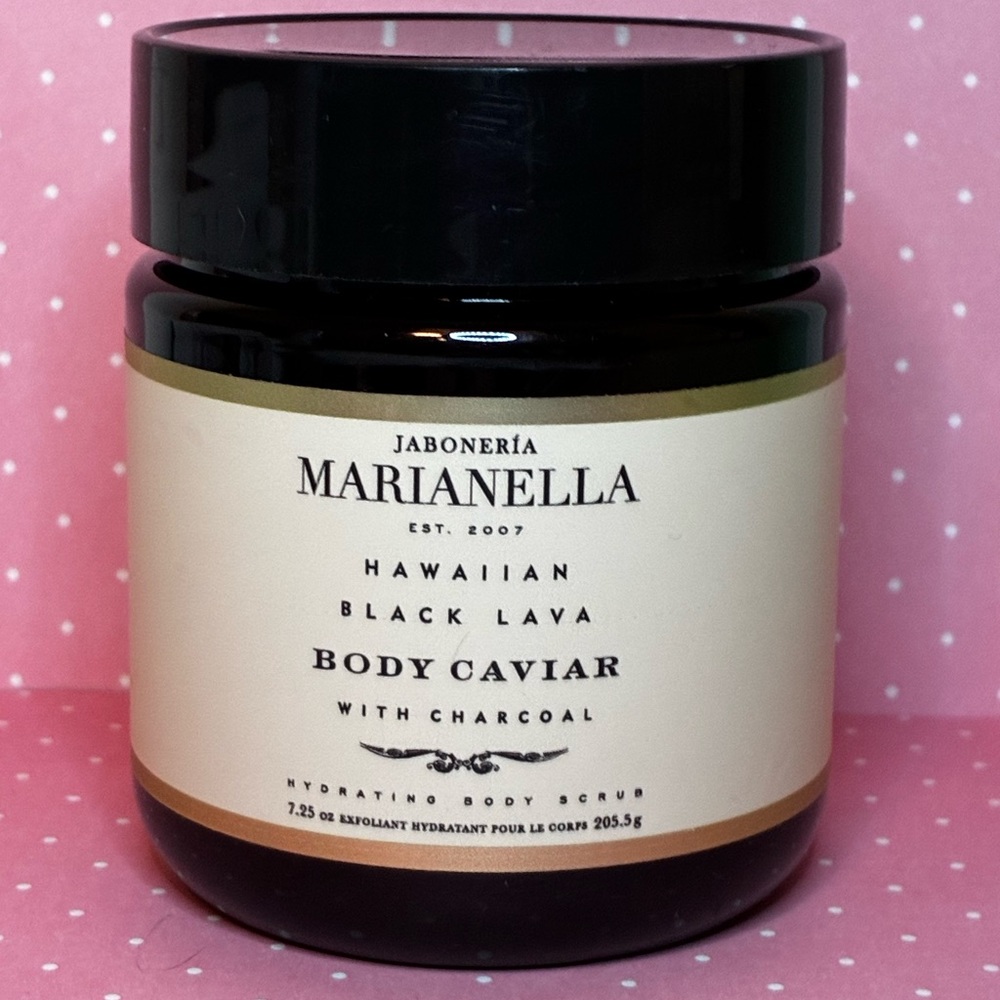 Jaboneria MARIANELLA Hawaiian Black Lava BODY CAVIAR Charcoal Scrub New & Sealed
